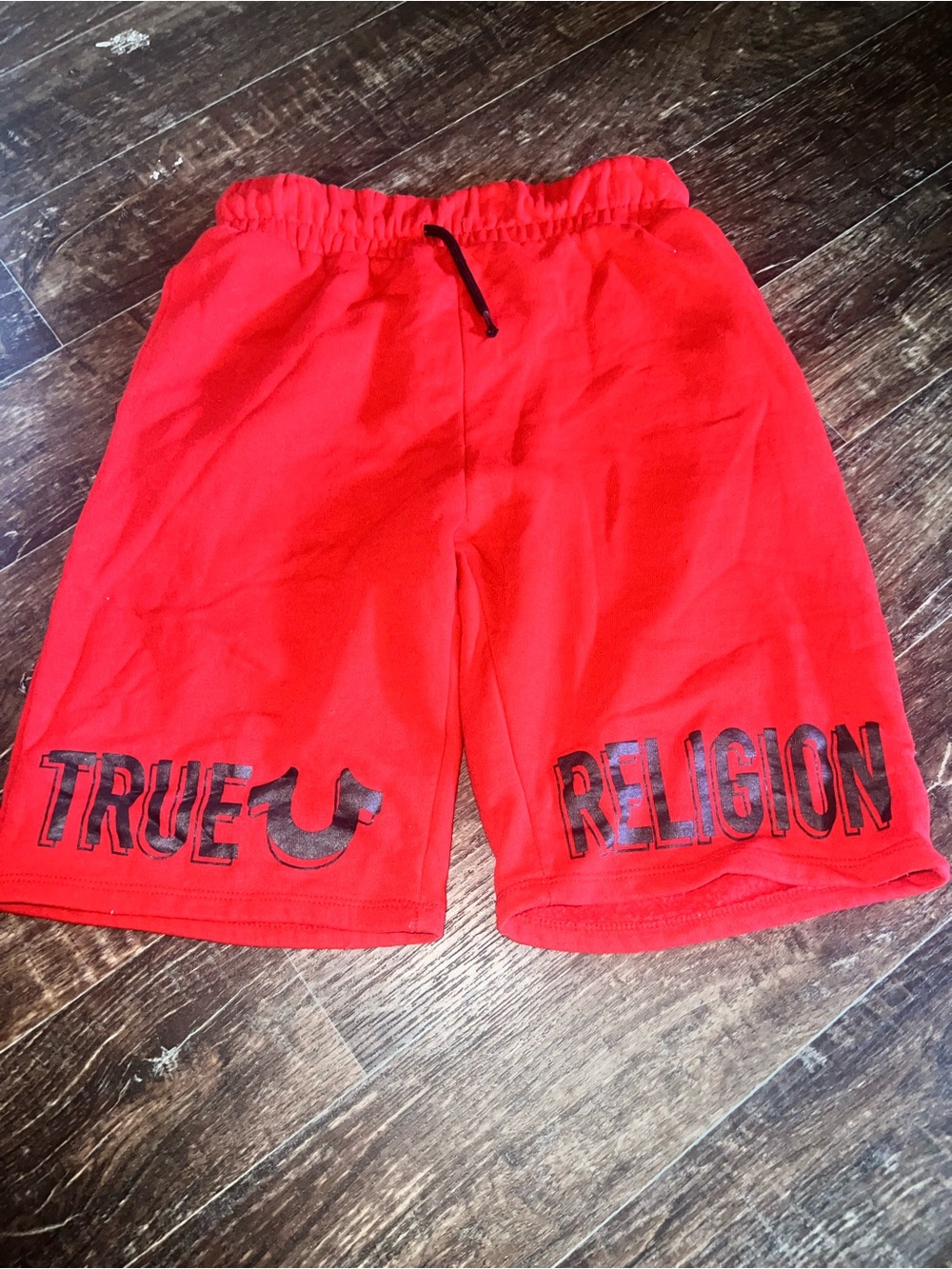 True Religion Bright Red Men's Logo Athletic Shorts
